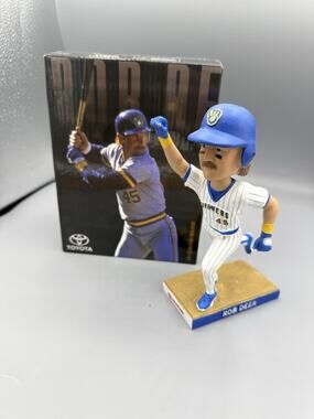 2015 Rob Deer Milwaukee Brewers Bobblehead SGA Toyota Collectors Edition Box